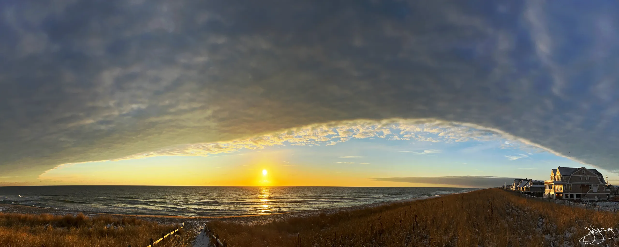 Storm Cloud Cap Over Mantoloking Beach